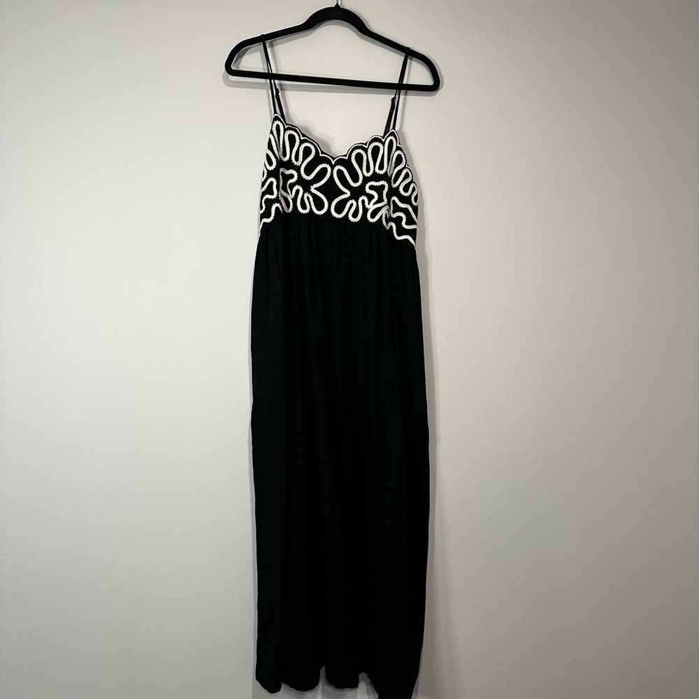 a new day Elegant Black and White Maxi Dress